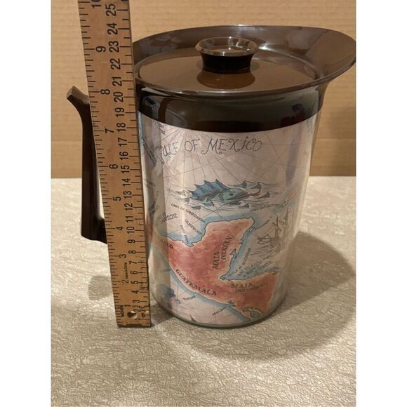 Thermo Serv ATLAS MAP Vintage Insulated Pitcher W/ Lid 55 oz. Dart Industries - Picture 7 of 8